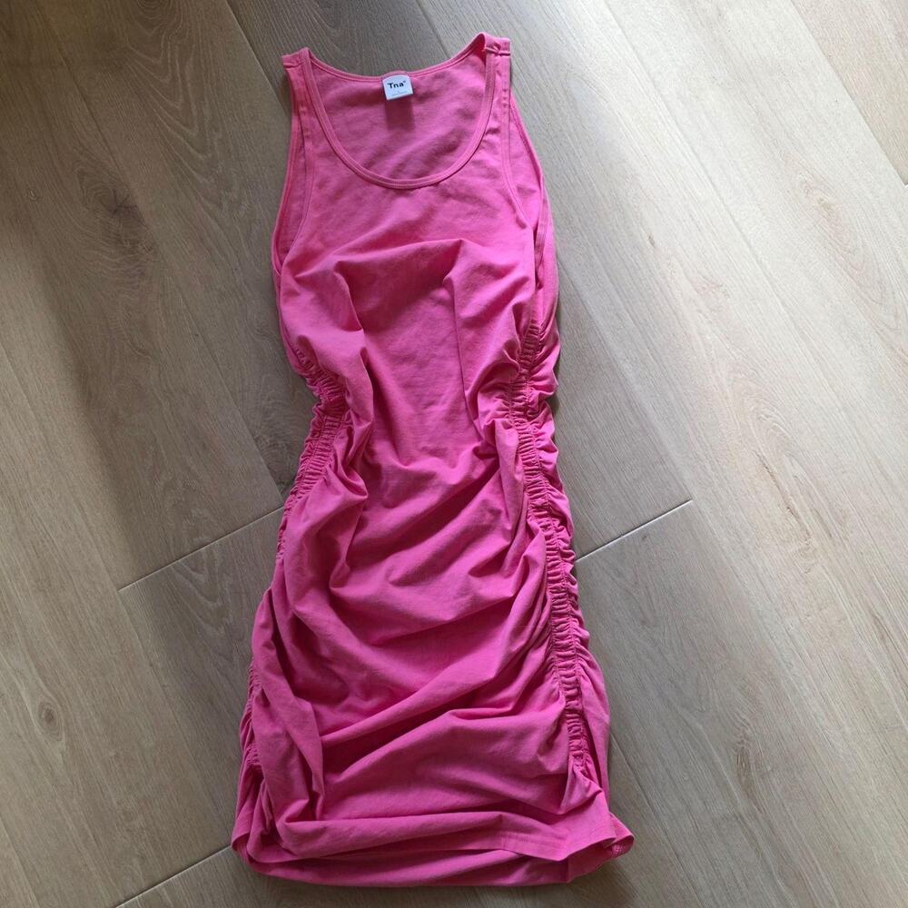 Tna barbie pink ruched knit